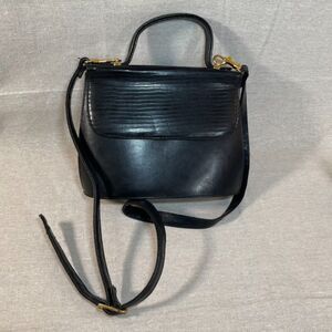 Vintage 90s Black Vegan Leather Crossbody Purse